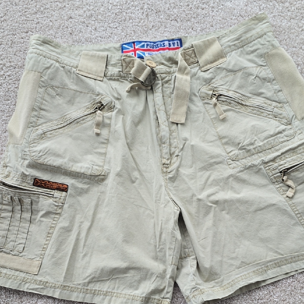 Beige Cargo Shorts for Men